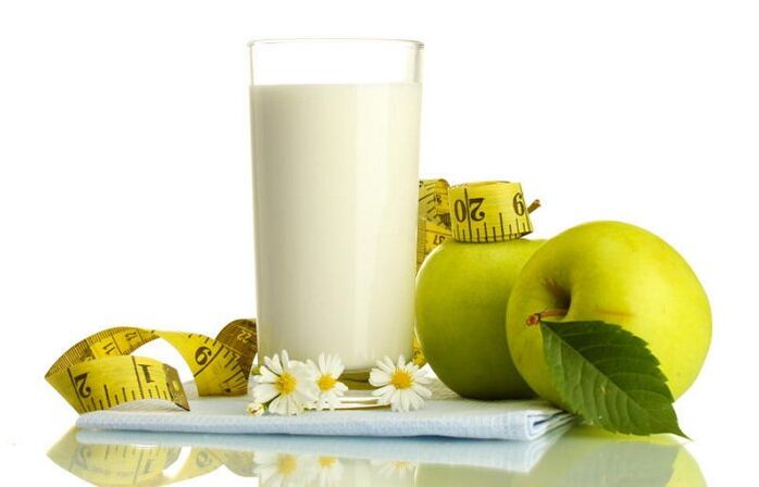 Kefir mit Äpfeln